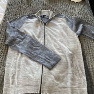 Theory cotton zip front sweater medium. Soft, comfortable